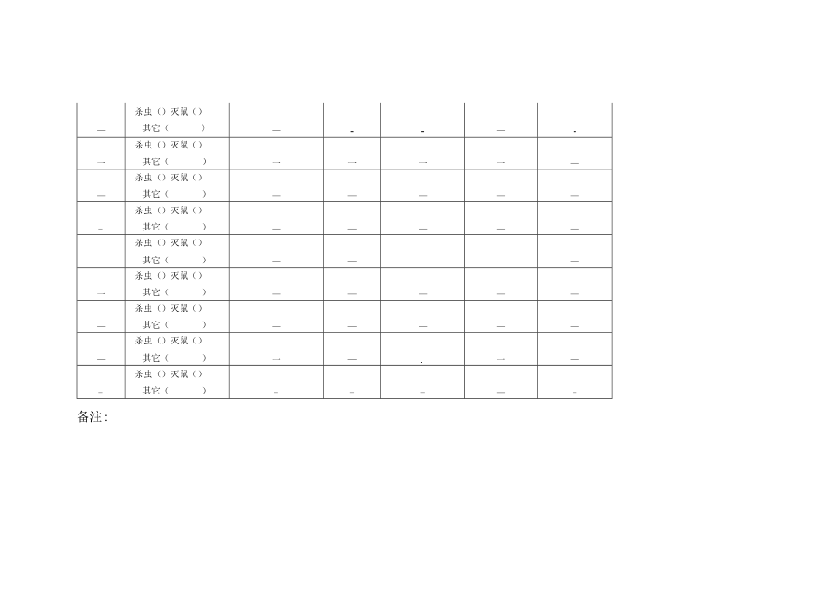 消杀服务情况登记表.docx_第2页