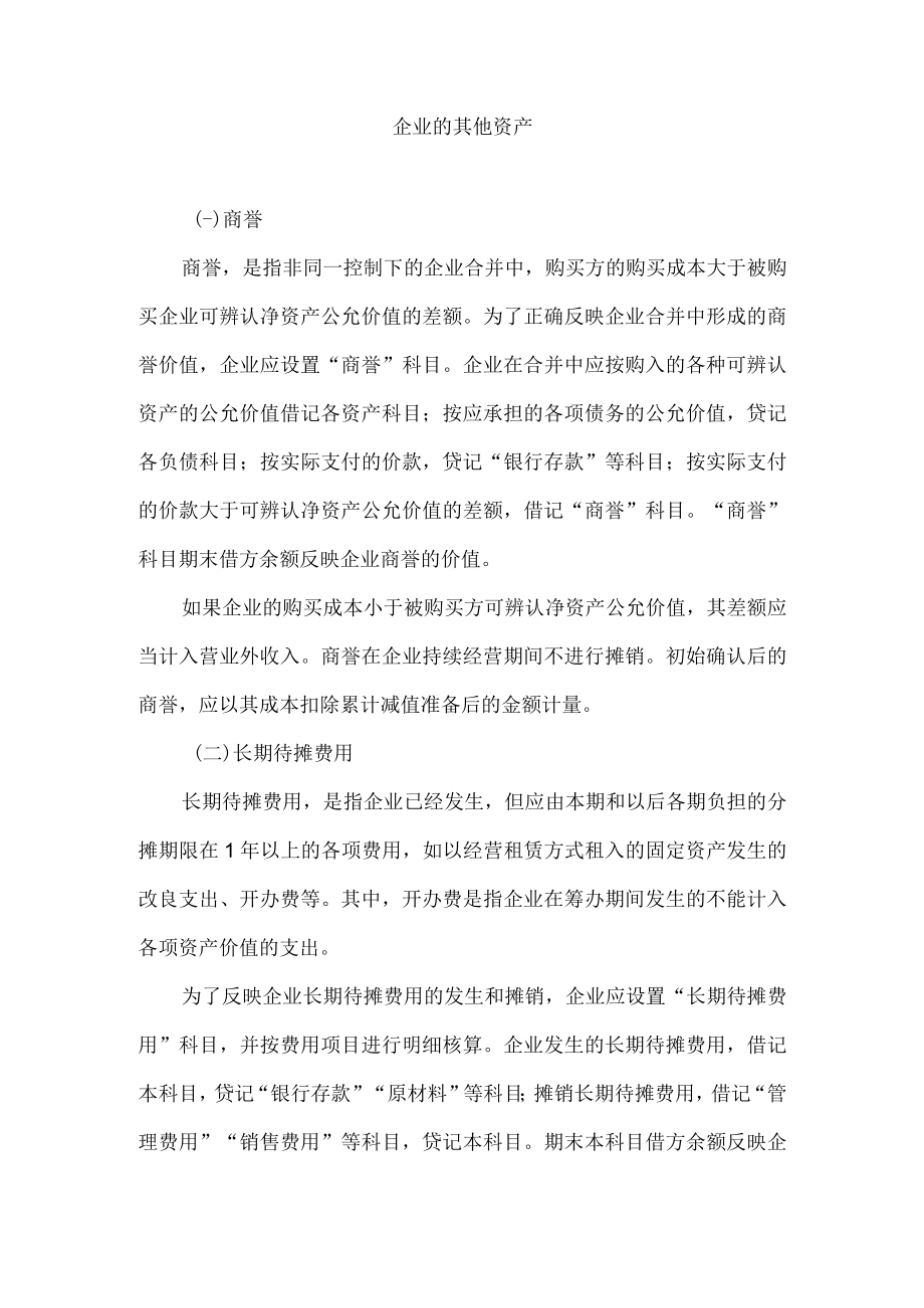 企业的其他资产.docx_第1页