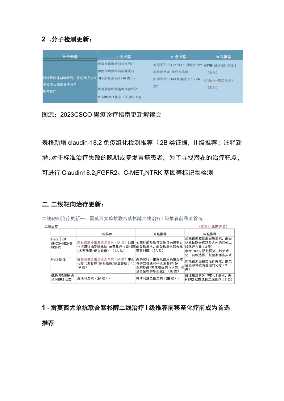 2023 CSCO胃癌指南更新要点（全文）.docx_第3页