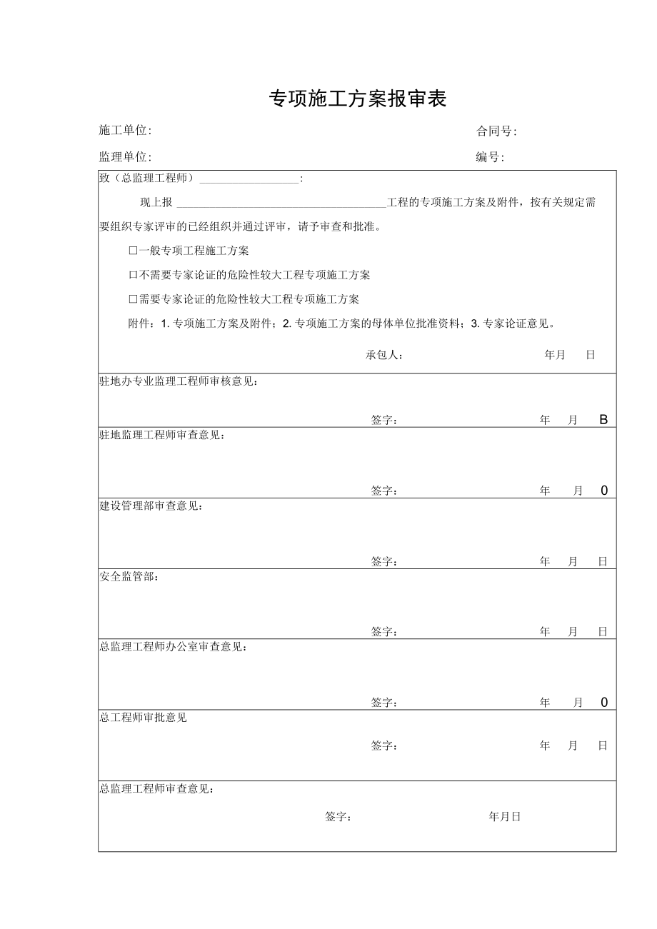 专项施工方案报审表.docx_第1页