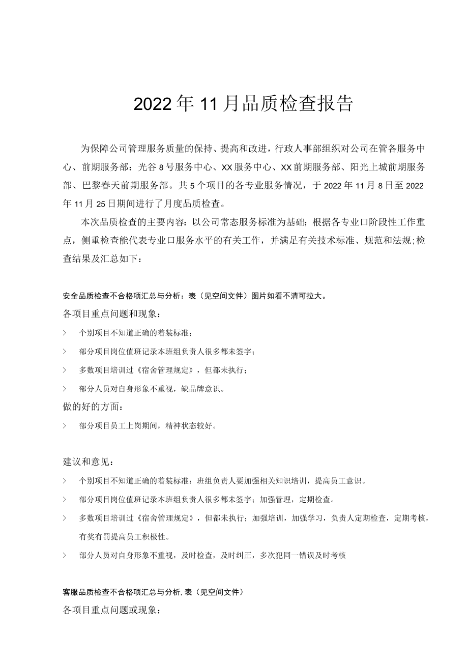 2022年11月品质检查报告.docx_第1页