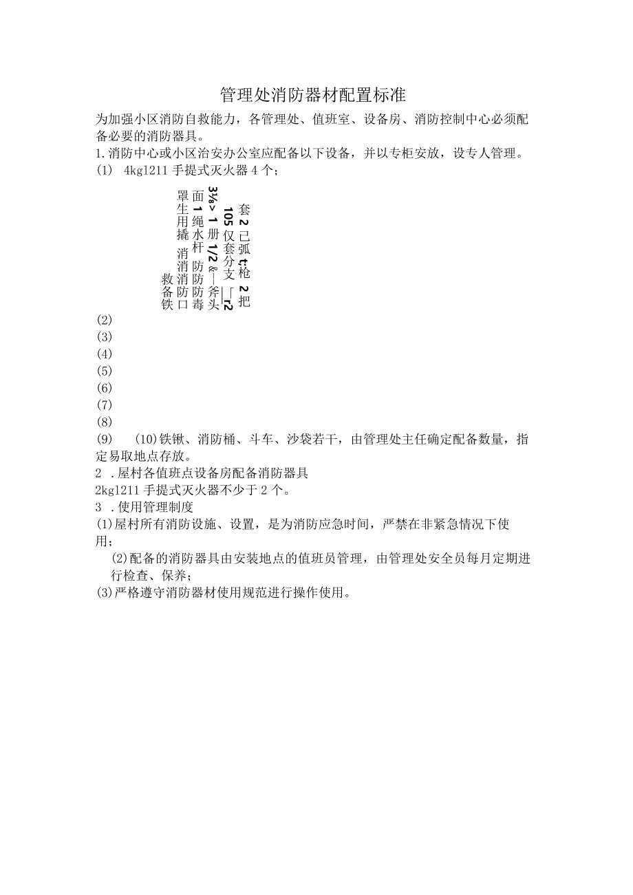 管理处消防器材配置标准.docx_第1页