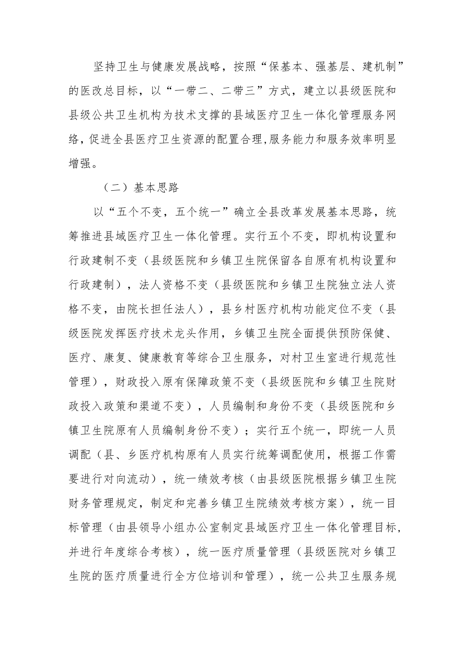 县域医疗卫生一体化管理改革实施方案（试行）.docx_第2页