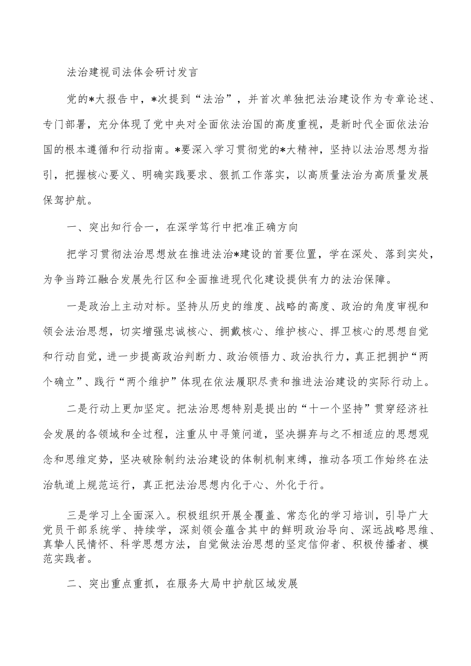 法治建视司法体会研讨发言.docx_第1页