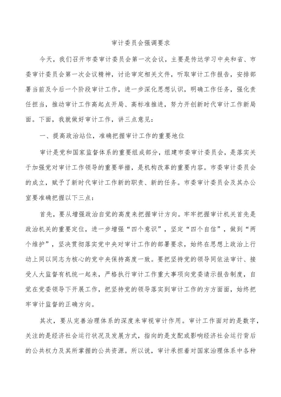 审计委员会强调要求.docx_第1页