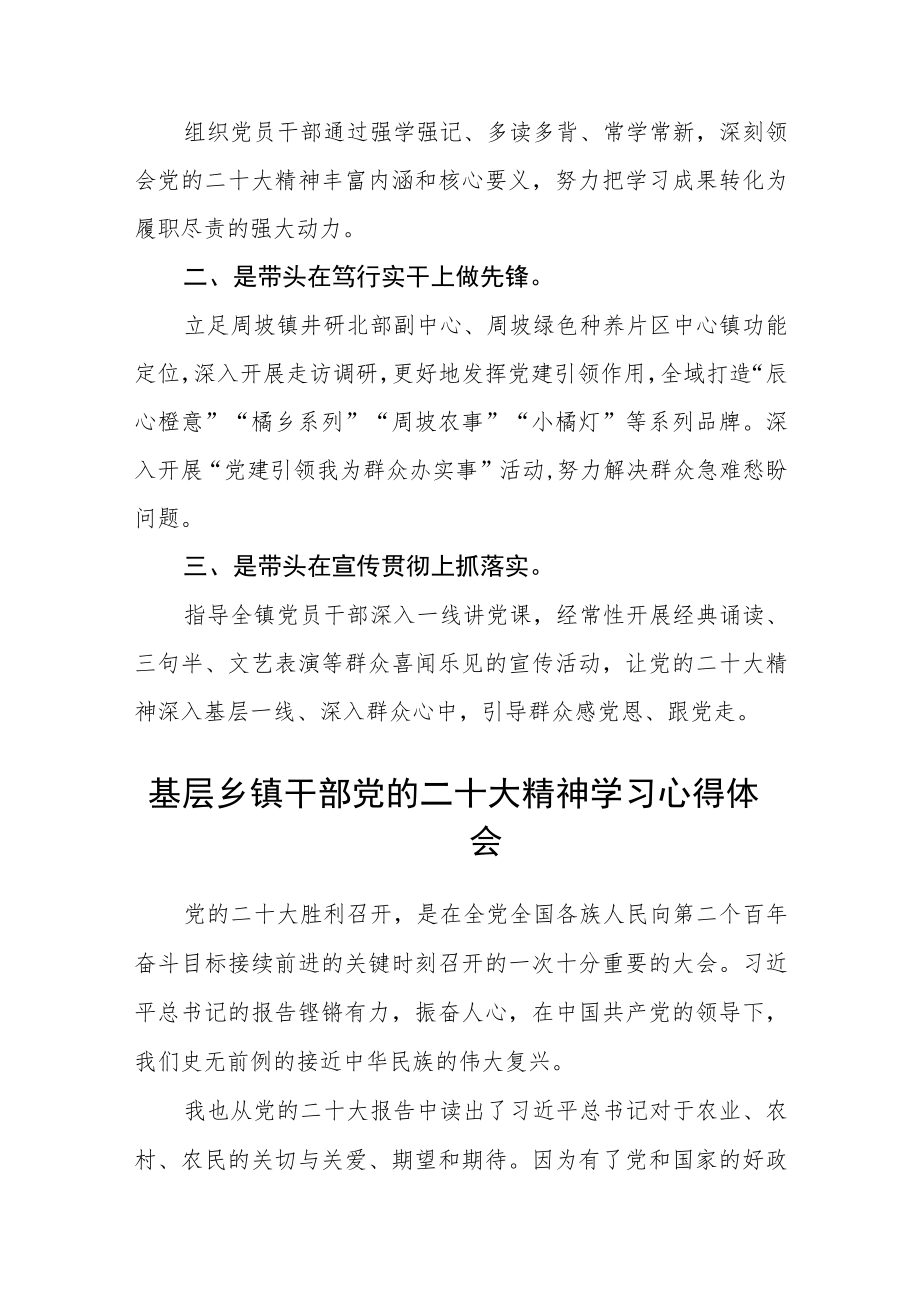 乡镇团委书记学习党的二十大精神心得体会合篇【三篇】.docx_第2页