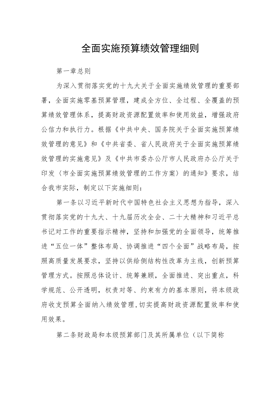 全面实施预算绩效管理细则.docx_第1页