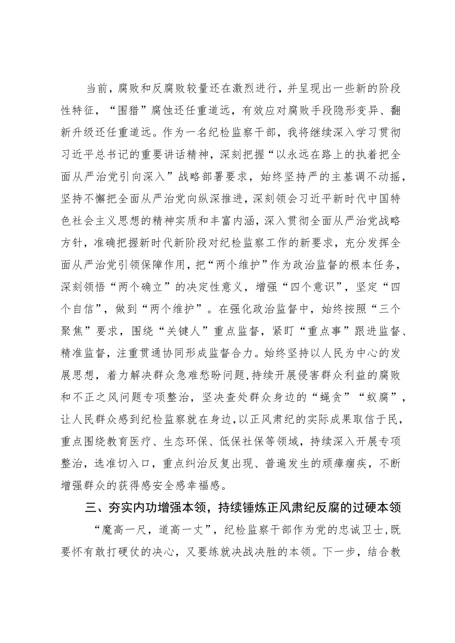 某纪检监察干部队伍教育整顿读书报告.docx_第3页