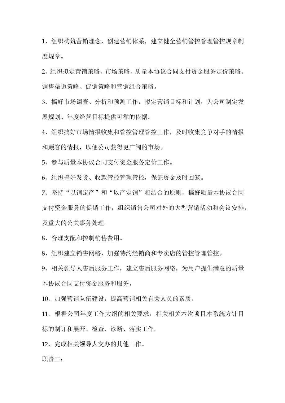 办公文档范本营销副总岗位职责.docx_第2页