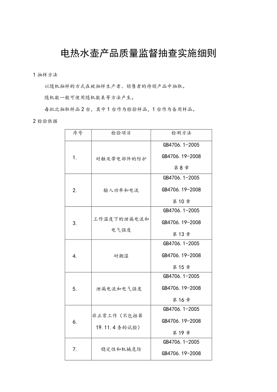 郑州市电热水壶等5类小家电产品质量市监督抽查实施细则.docx_第1页