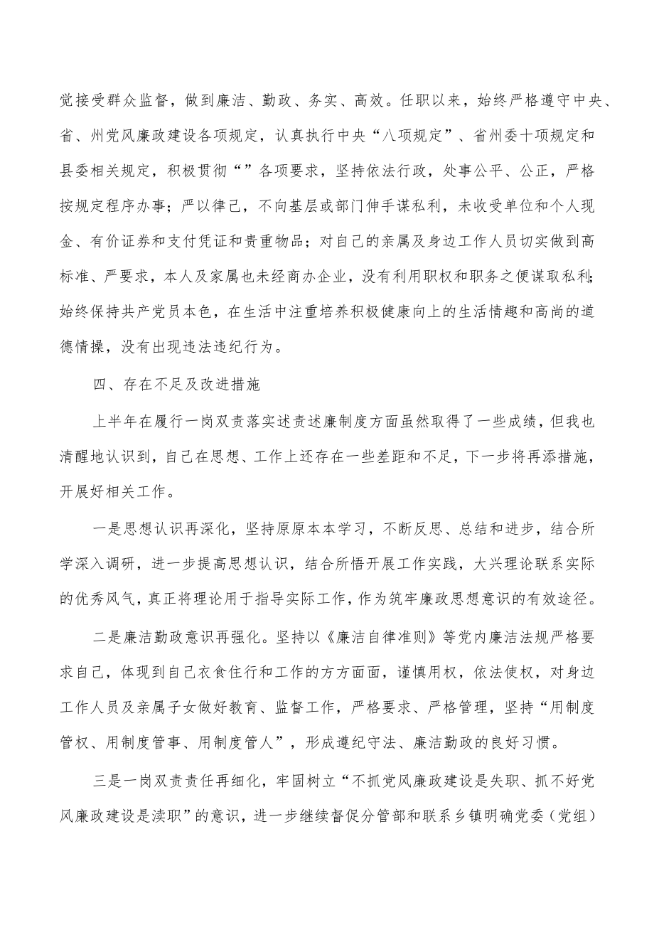 政法履行一岗双责落实述责述廉总结.docx_第3页