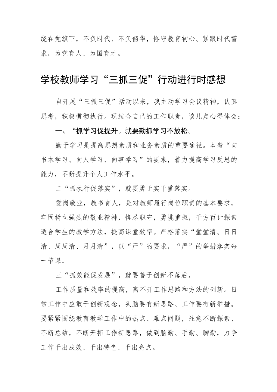 教师学习三抓三促行动进行时心得体会精选范文(3篇).docx_第2页