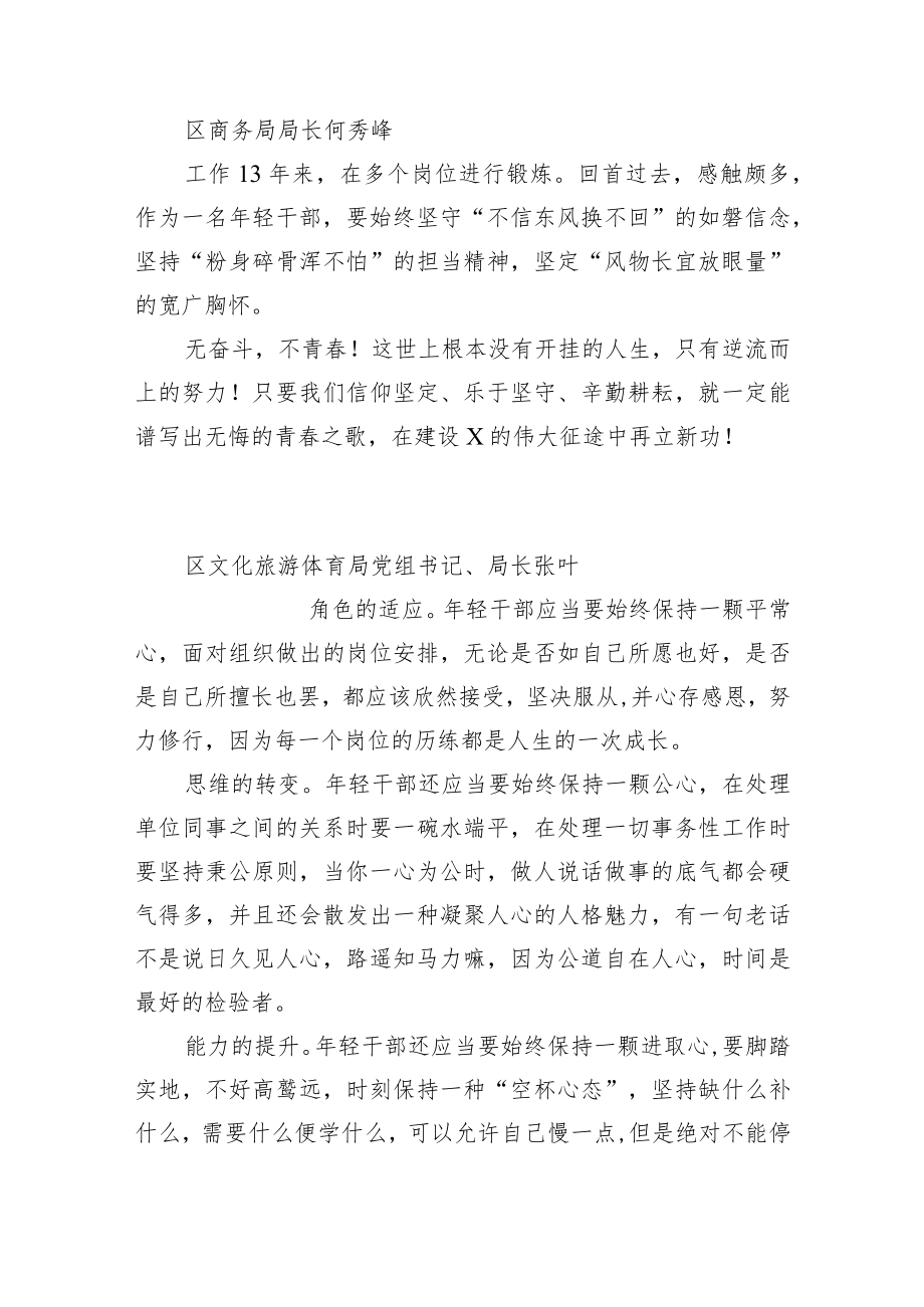 【研讨发言】区年轻干部座谈会发言汇编.docx_第3页