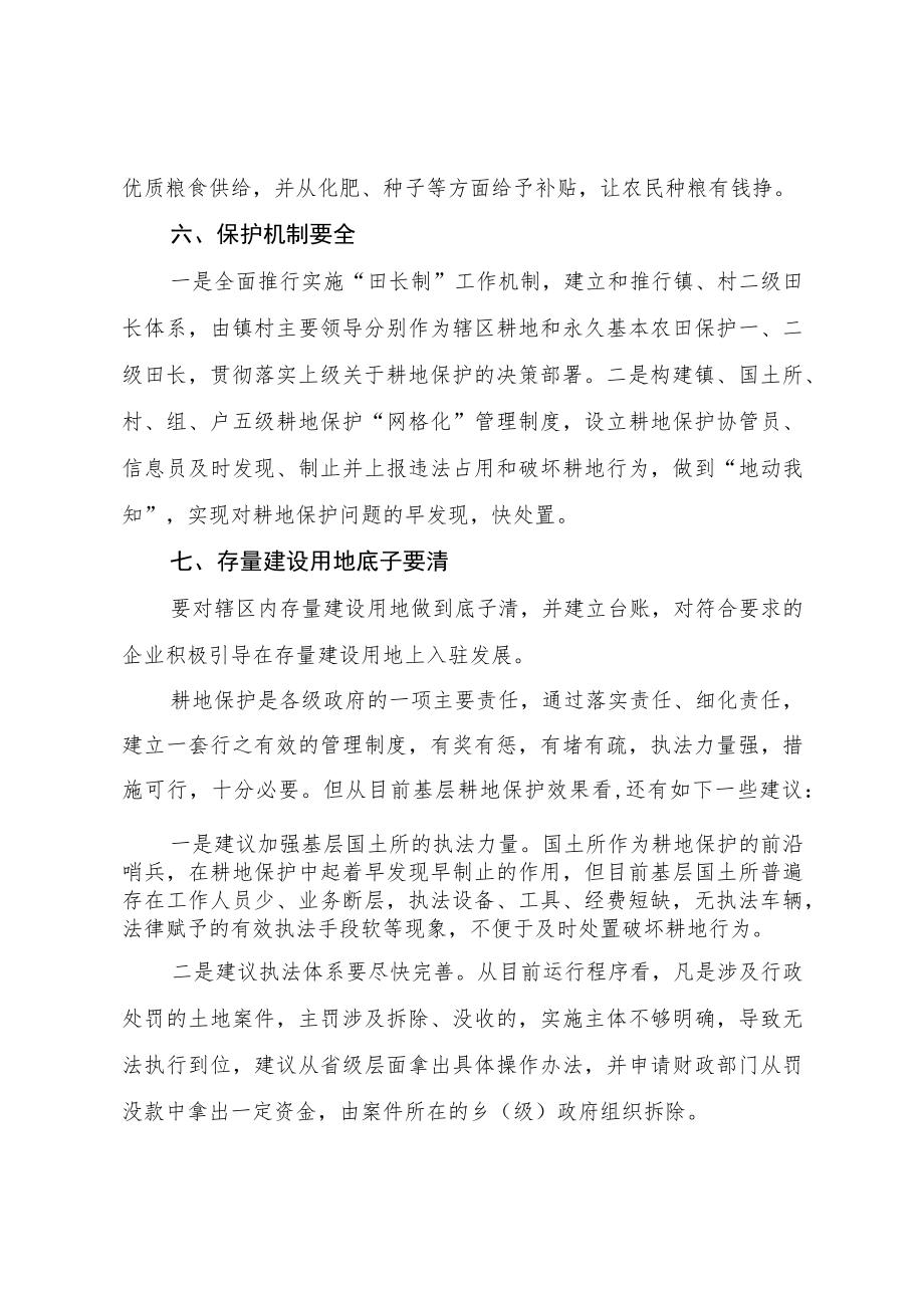 202X年耕地保护落到实处耕地保护办法探讨与建议.docx_第3页