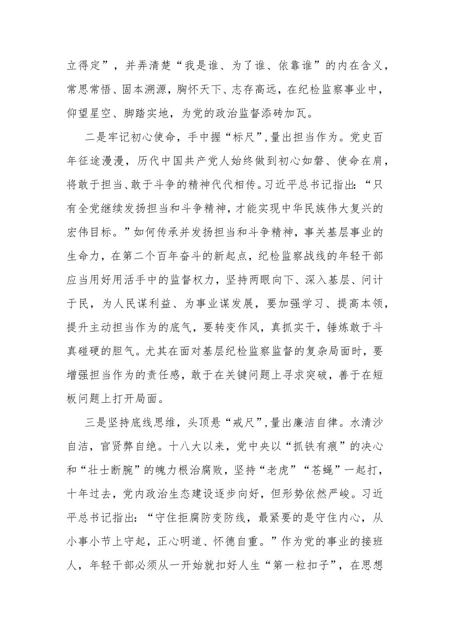 纪检监察干部教育整顿座谈发言(共二篇).docx_第2页