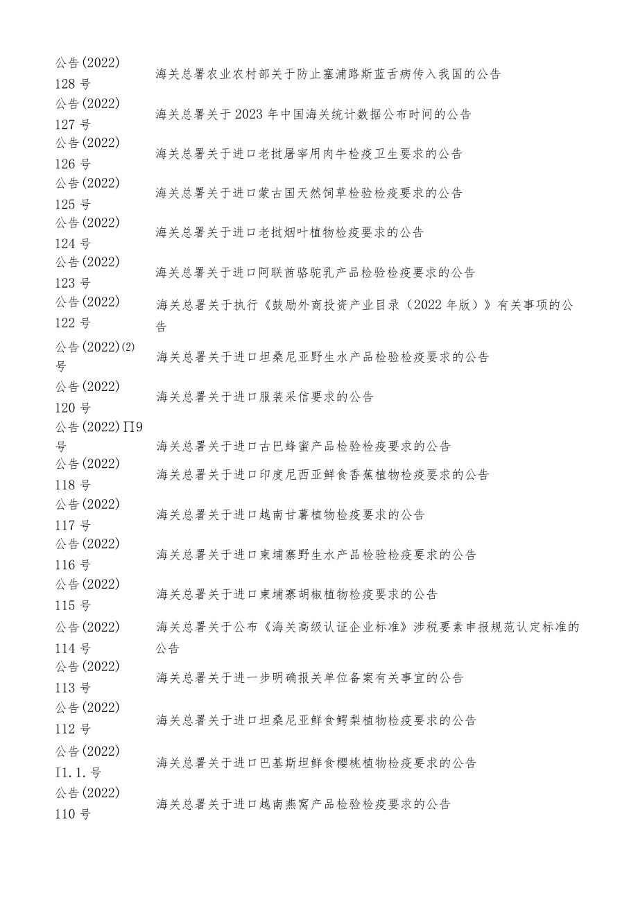 海关总署政府信息发布目录（2022年度）.docx_第2页