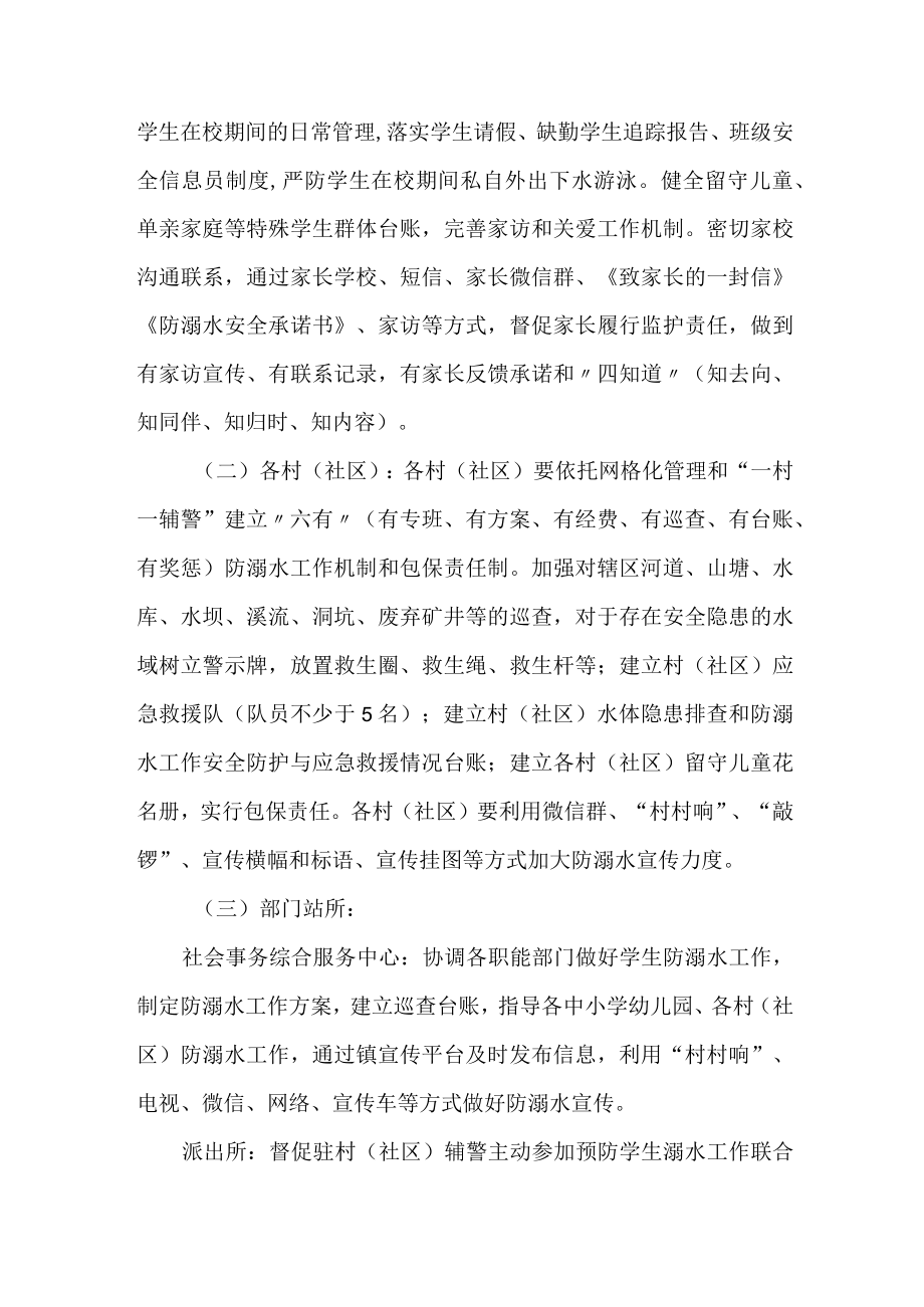 乡镇2023年开展预防学生溺水专专项行动实施方案 （合计4份）.docx_第2页