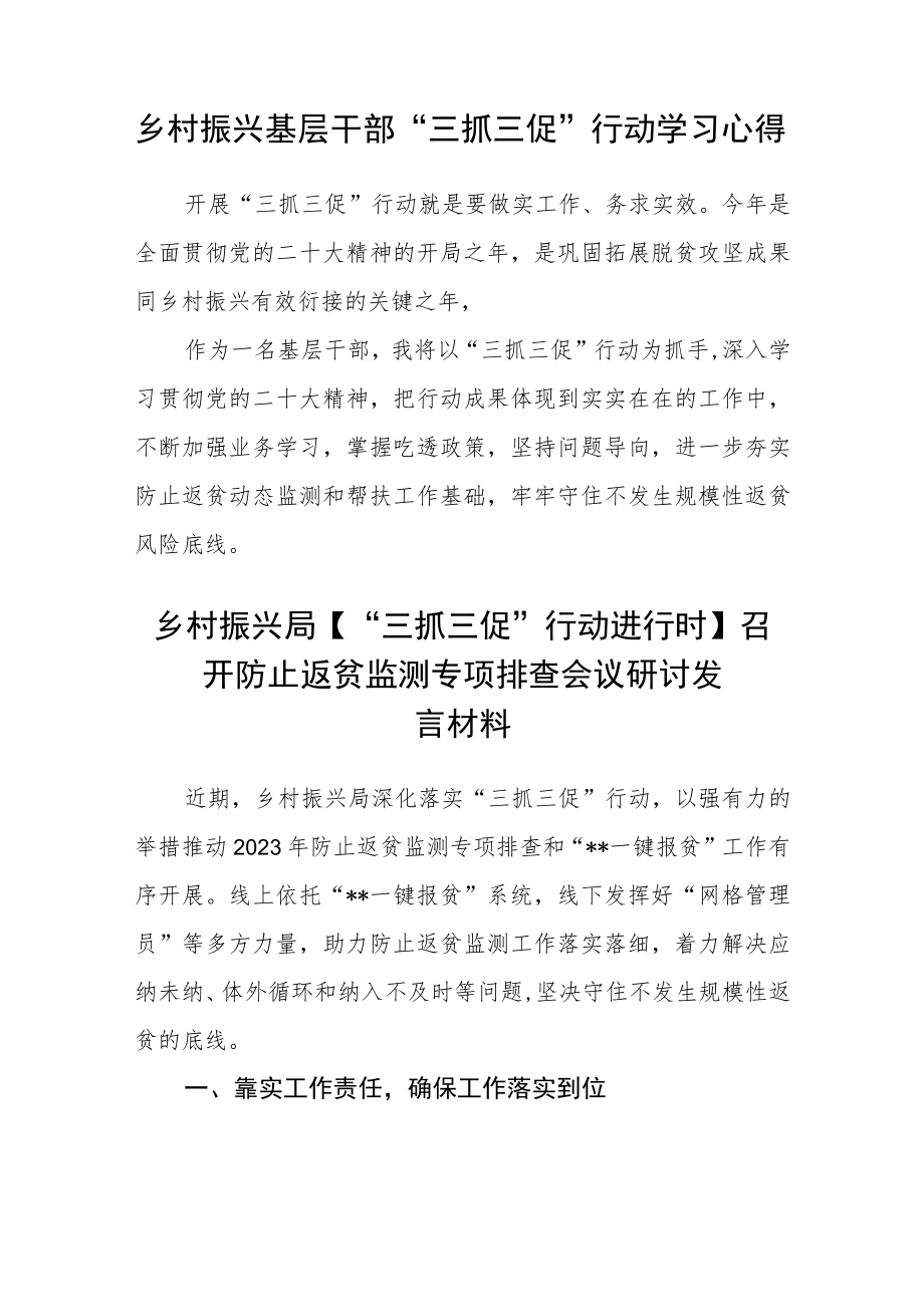 乡村振兴站负责人【“三抓三促”行动进行时】学习心得感想精选范文(3篇).docx_第2页