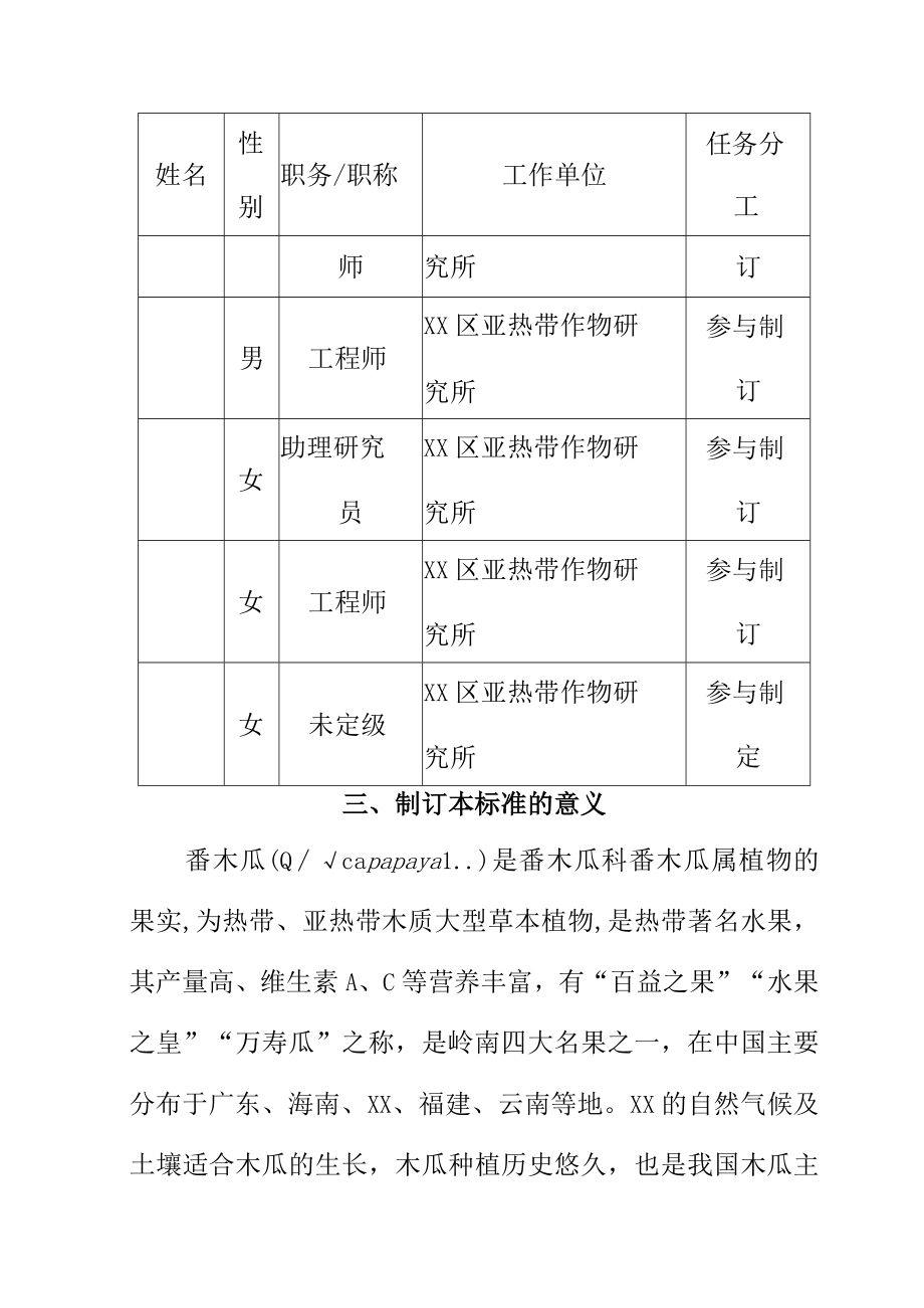 木瓜酱菜加工技术规程地方标准编制说明.docx_第3页