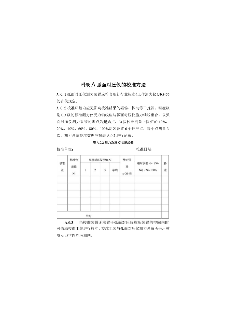 弧面对压仪校准、混凝土抗压强度原始记录表、基本要求、系数表、钢筋连接用套筒灌浆料抗压强度技术.docx_第1页