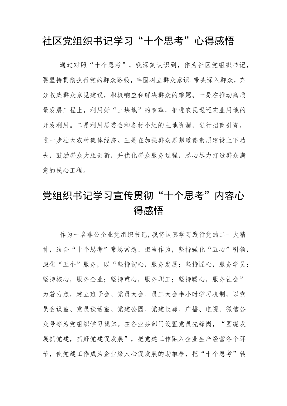 基层党组织书记“十个思考”心得体会(精选三篇).docx_第3页