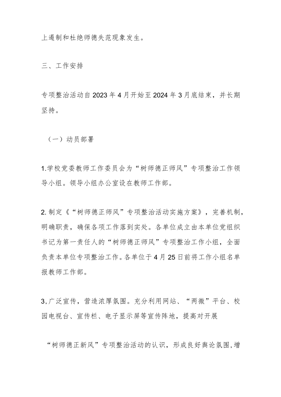 2023年关于“树师德正师风”专项整治活动实施方案.docx_第2页