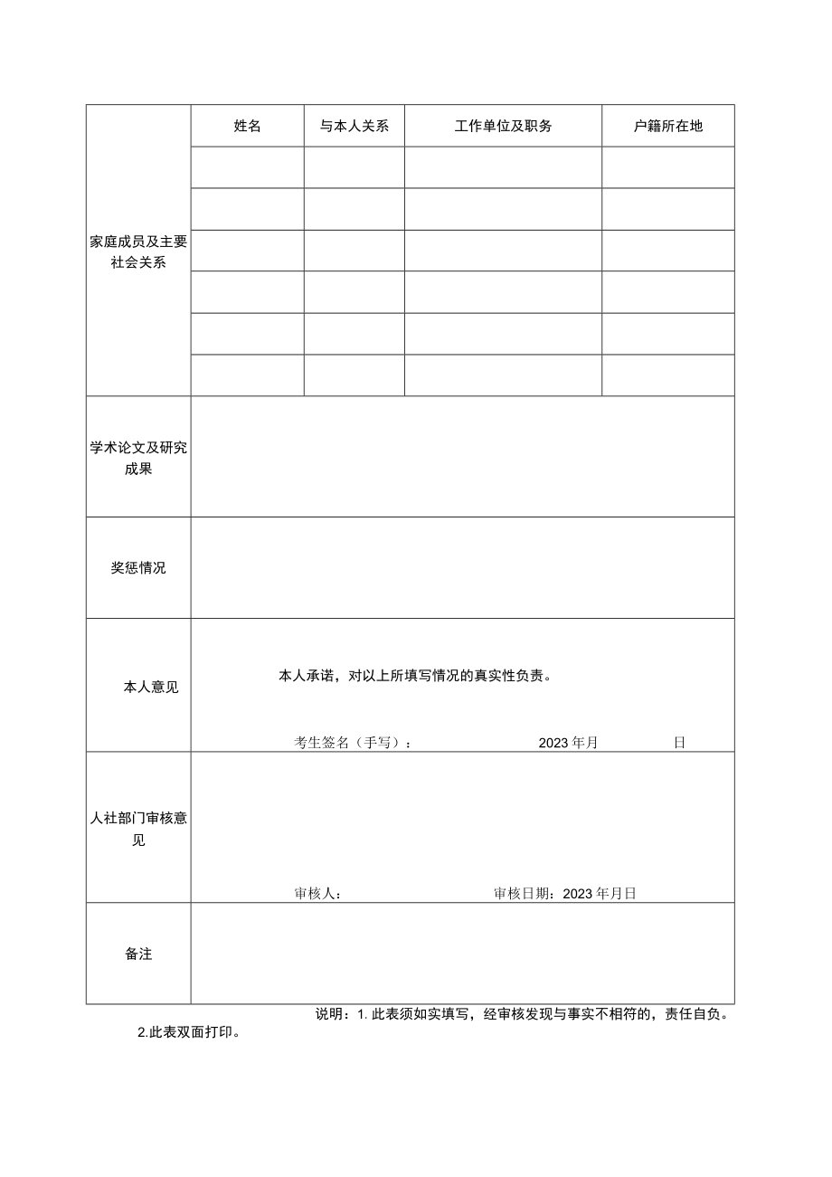 安化县2022年高层次（急需紧缺）人才引进报名表.docx_第2页
