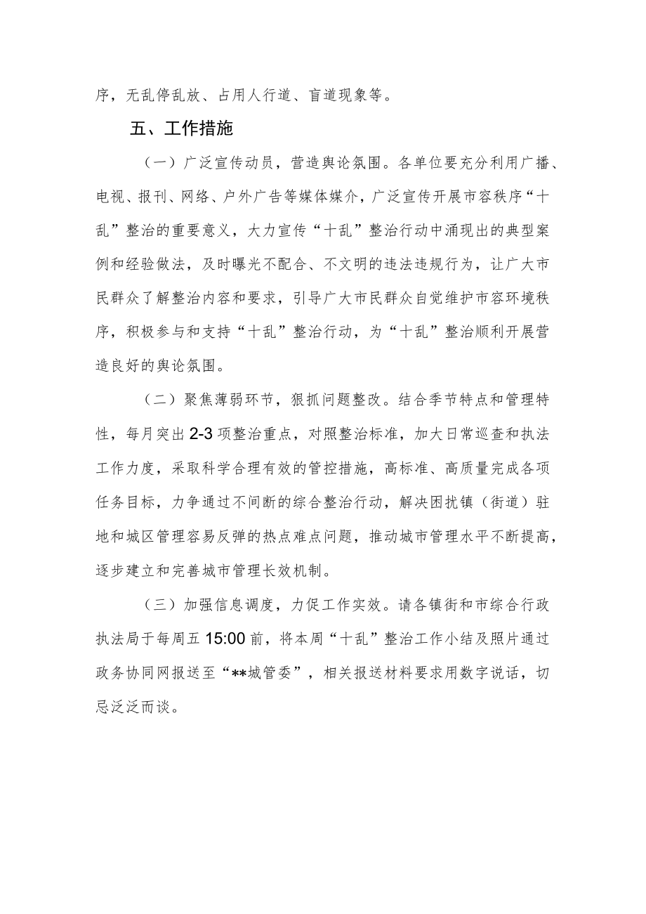 市容秩序“十乱”整治实施方案.docx_第3页