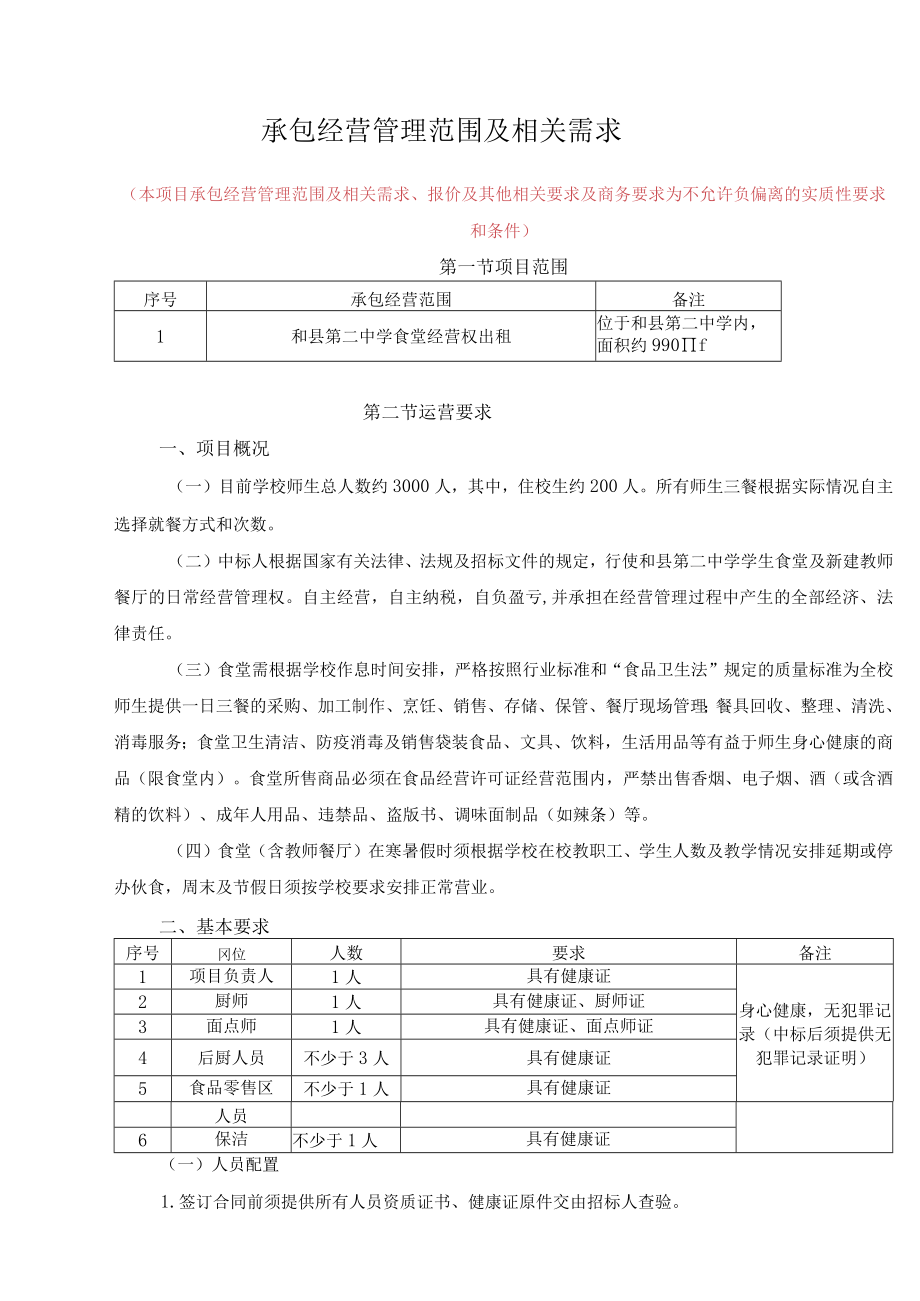 承包经营管理范围及相关需求.docx_第1页