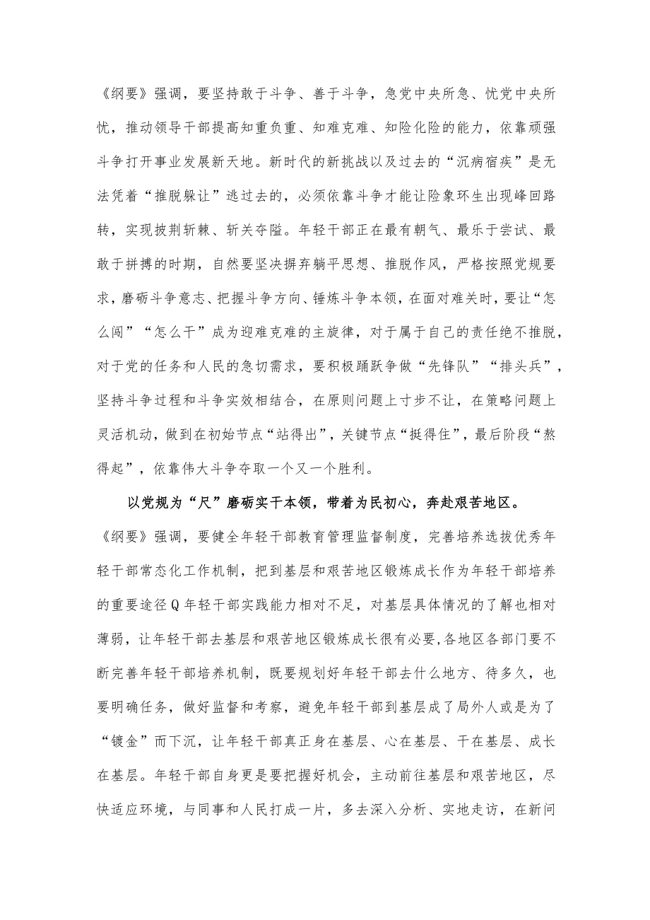 年轻干部学习贯彻《中央党内法规制定工作规划纲要（2023-2027年）》心得体会.docx_第2页