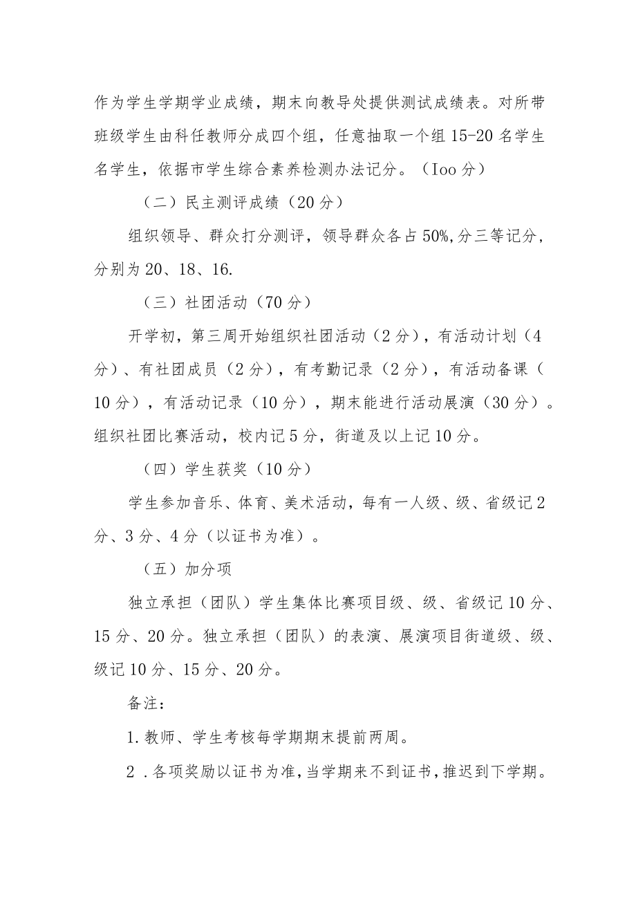 小学音乐、体育、美术学科教学效果综合考核办法.docx_第2页