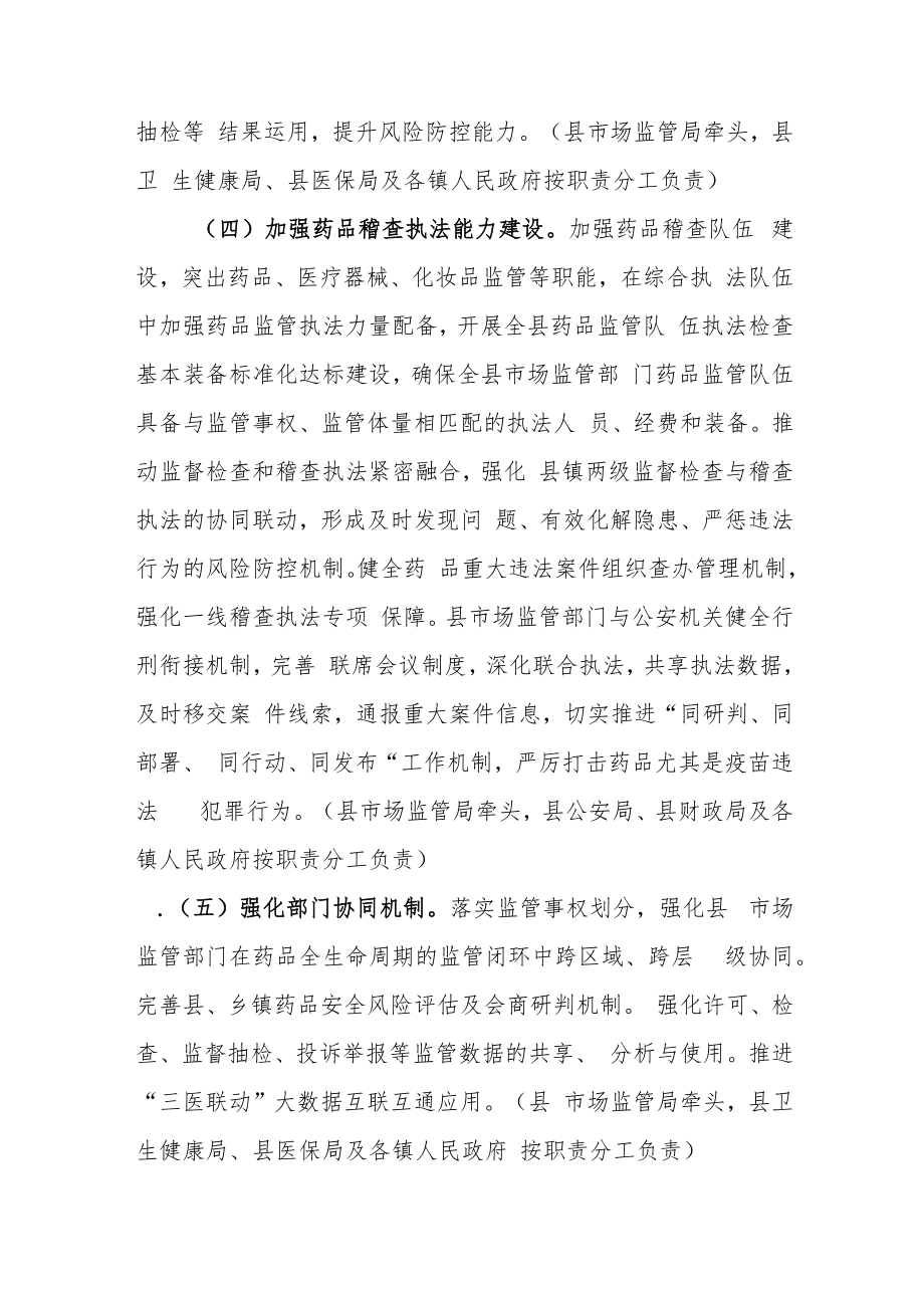 XX县全面加强药品监督管理能力建设的工作措施.docx_第3页