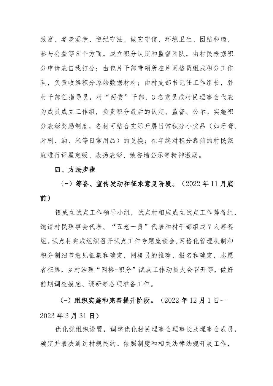 XX镇“网格+积分”乡村治理模式试点工作实施方案.docx_第3页