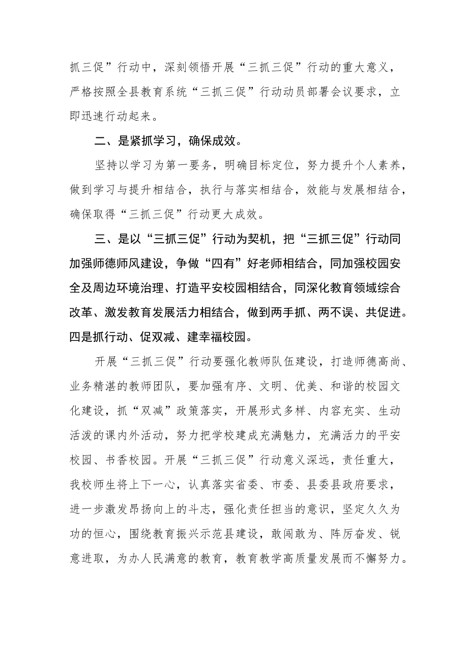 （共三篇）中学团委书记学习【“三抓三促”行动进行时】心得体会.docx_第2页