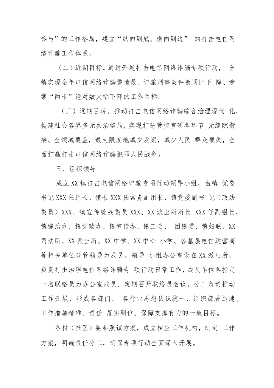 XX镇打击治理电信网络诈骗专项行动工作方案.docx_第2页