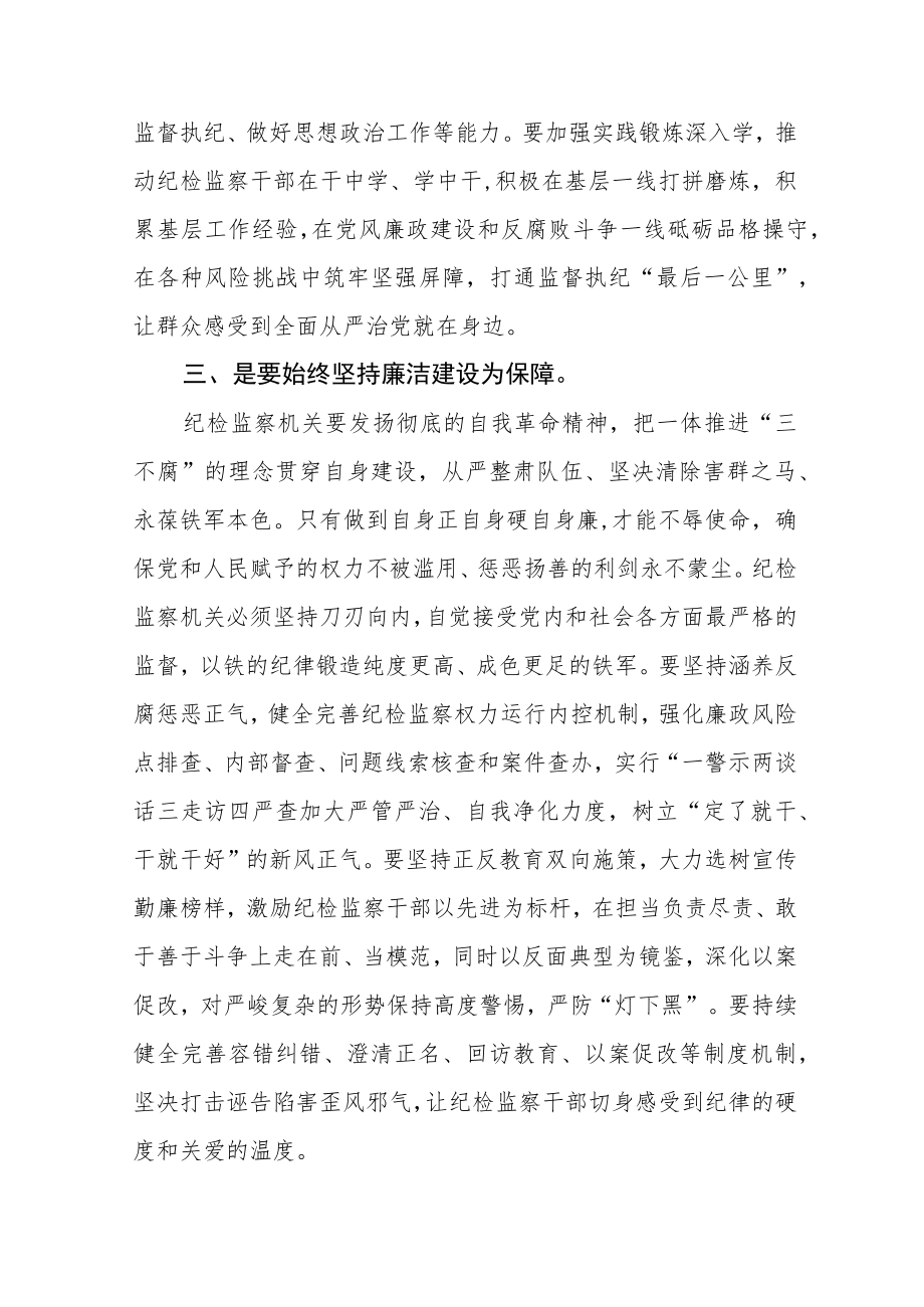 （三篇）2023年纪检监察干部队伍教育整顿活动心得体会研讨发言材料范本.docx_第3页