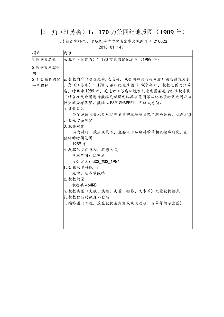 长三角江苏省1170万第四纪地质图1989年.docx_第1页