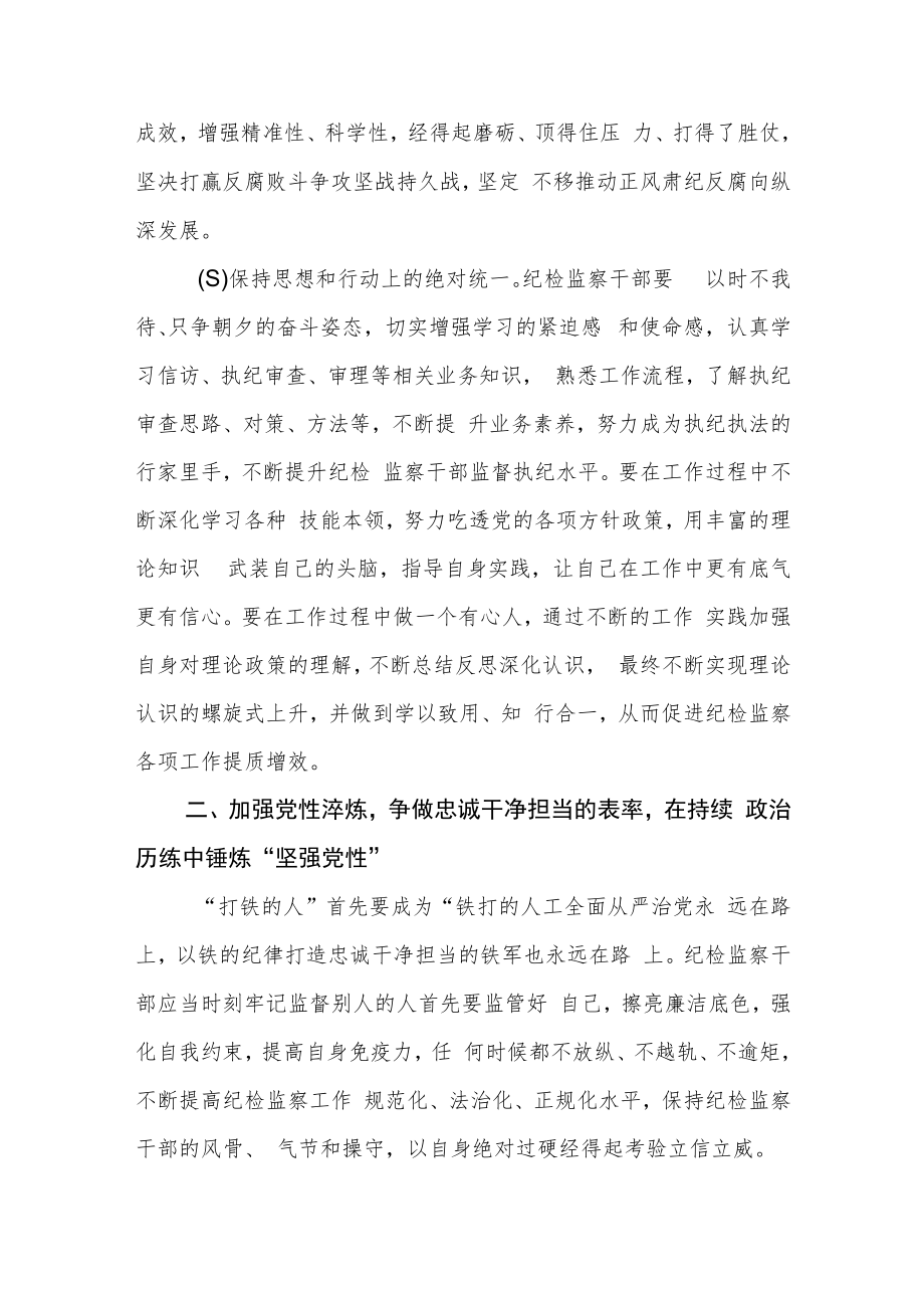 纪检监察干部队伍教育整顿党课讲稿范文(三篇).docx_第3页