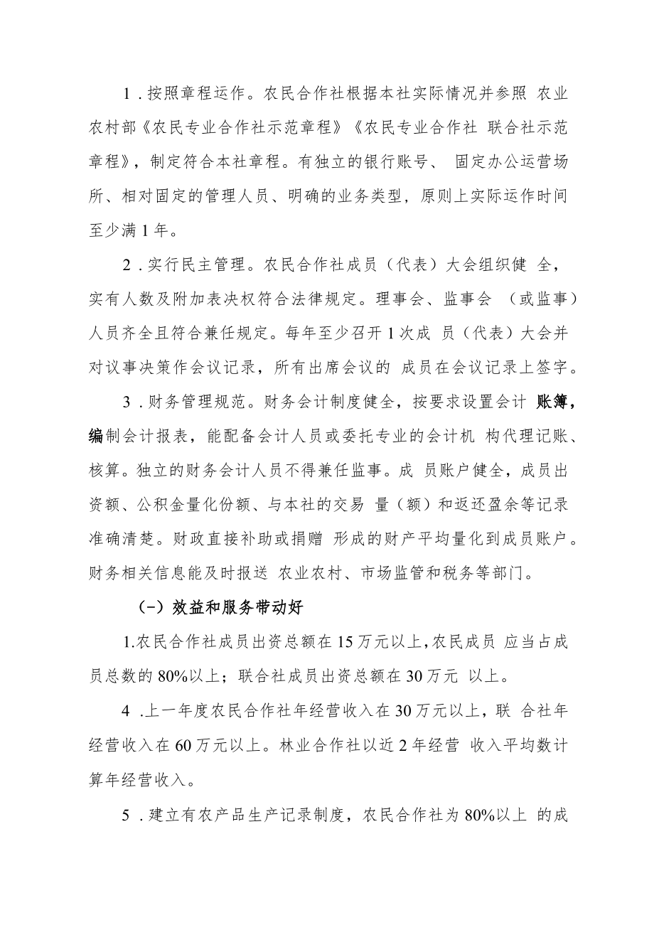 XX县农民合作社县级示范社评定及监测办法.docx_第2页