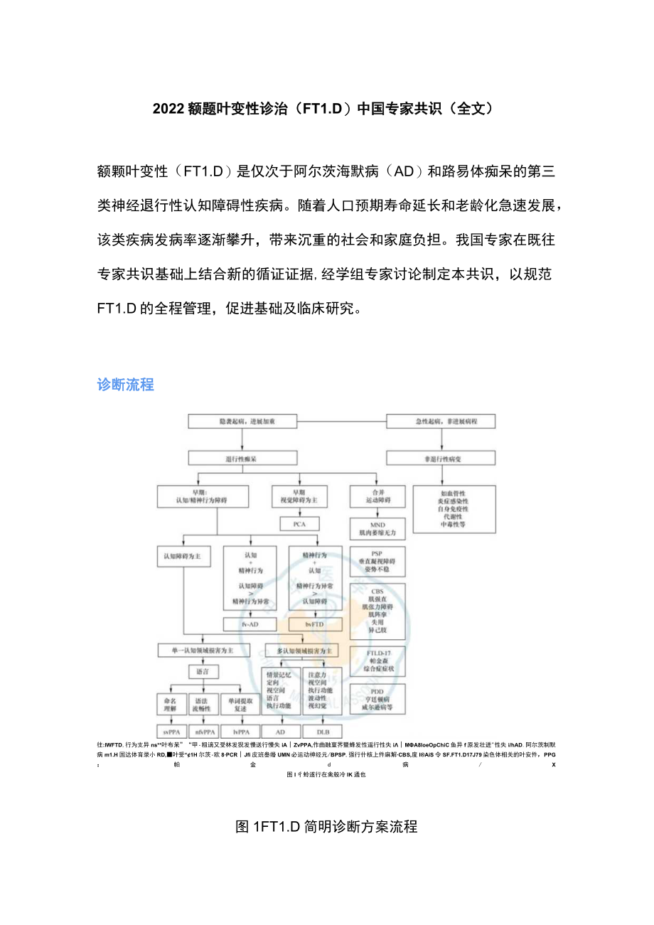 2022额颞叶变性诊治（FTLD）中国专家共识（全文）.docx_第1页