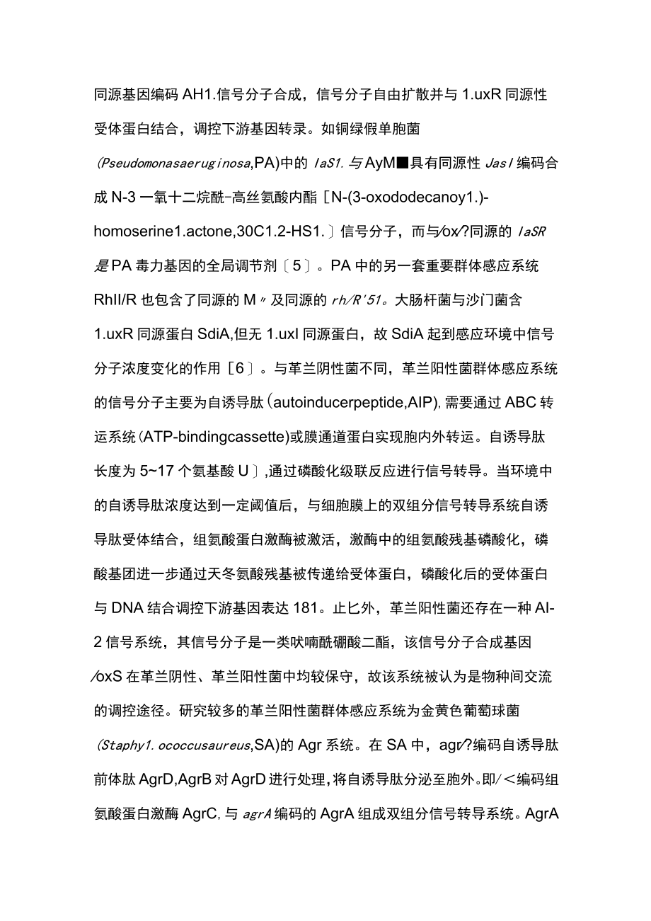 最新：群体感应调控细菌耐药的机制（全文）.docx_第3页