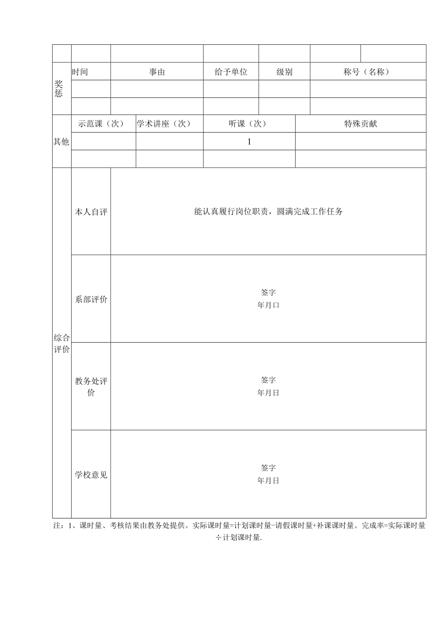 XX财经职业技术学院教师业务登记表（202X年）.docx_第2页