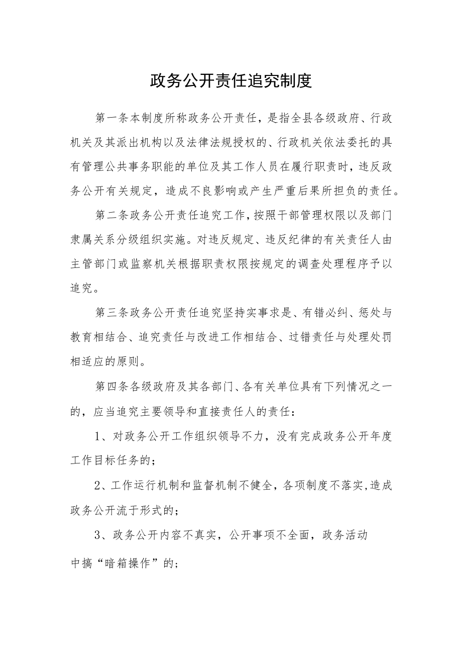 政务公开责任追究制度.docx_第1页