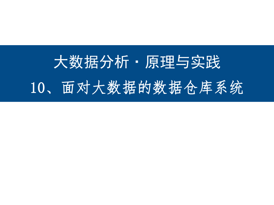 面对大数据的数据仓库系统.pptx_第1页