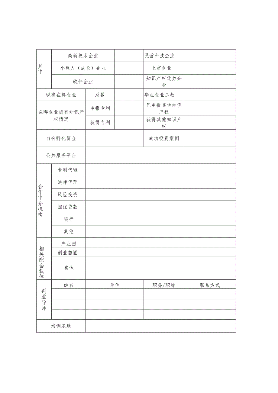 贵安新区直管区创新创业孵化平台认定申请表.docx_第3页