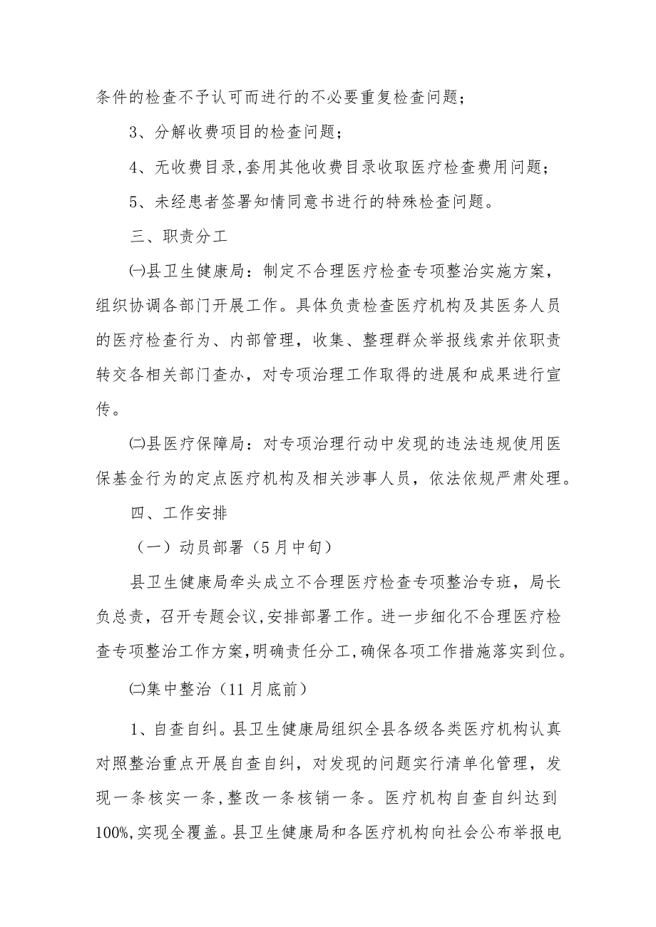 2022年不合理医疗检查专项整治行动实施方案.docx_第2页