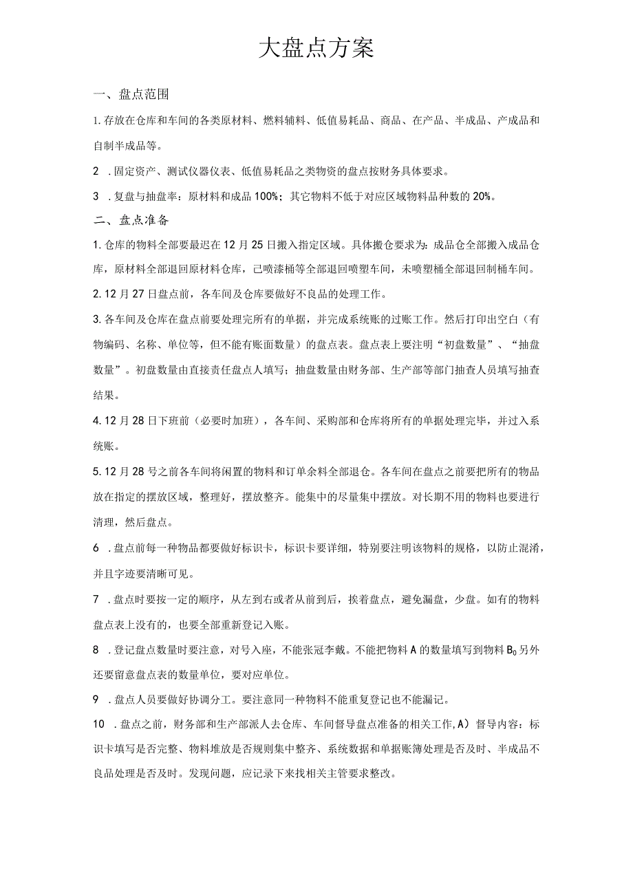 年终大盘点方案年终大盘点准备与要求盘点公差范围.docx_第1页