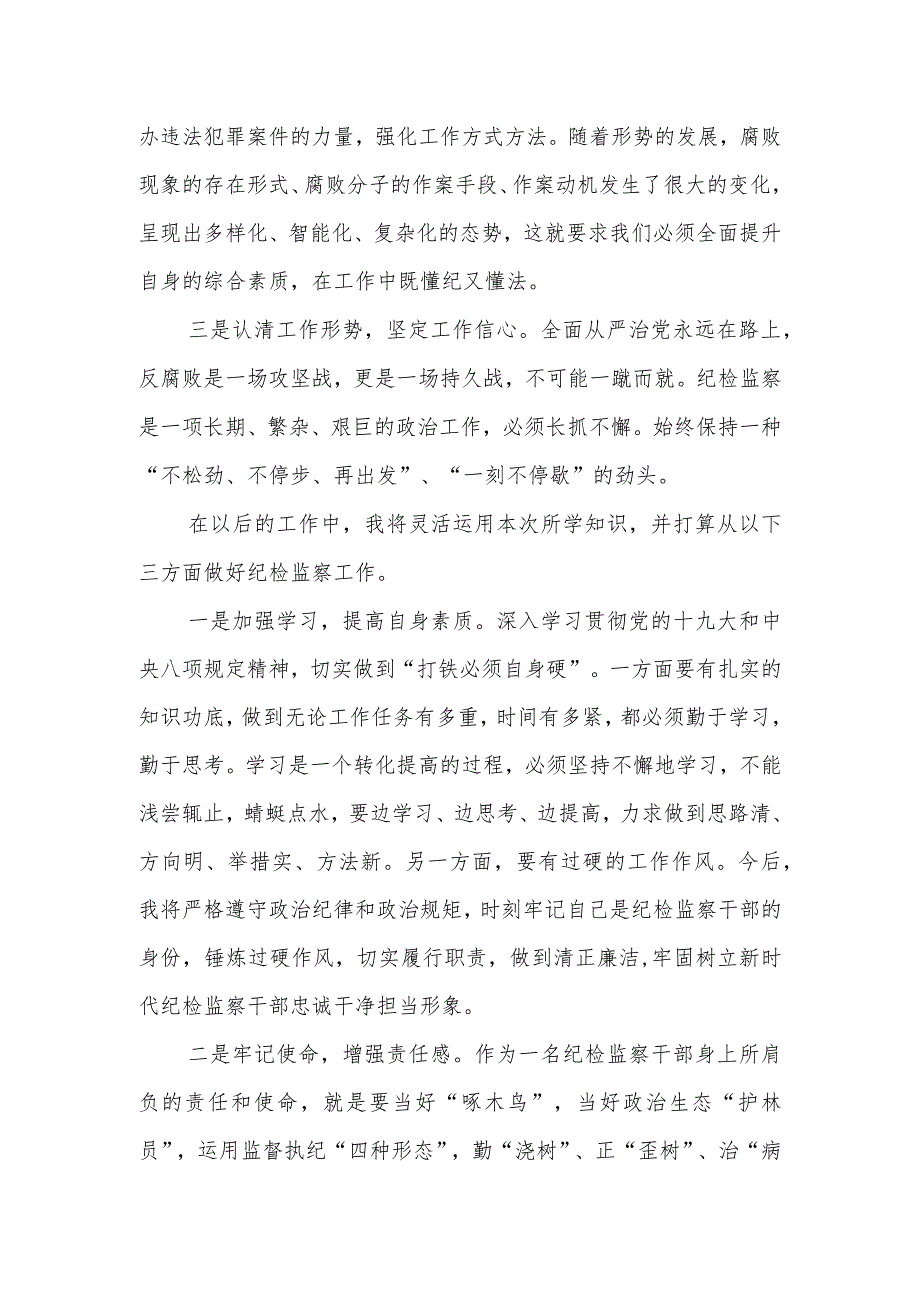 纪检监察干部纪律培训心得体会.docx_第2页