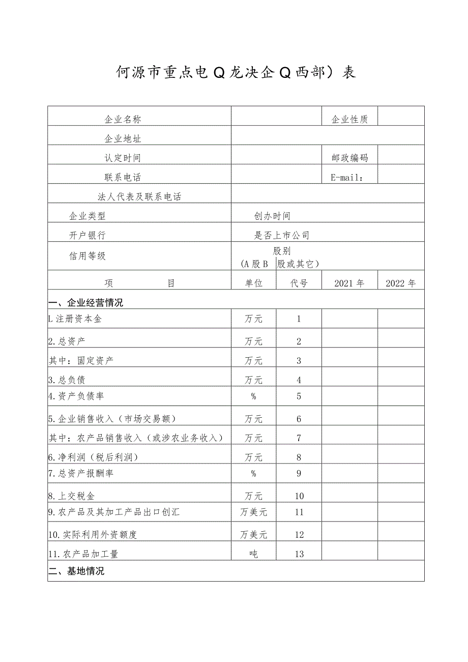 河源市重点农业龙头企业监测表.docx_第2页