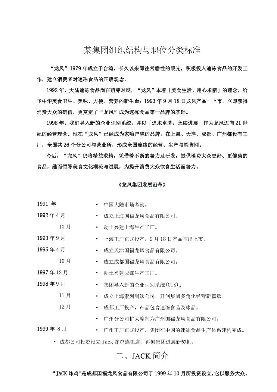 某集团组织结构与职位分类标准.docx_第1页